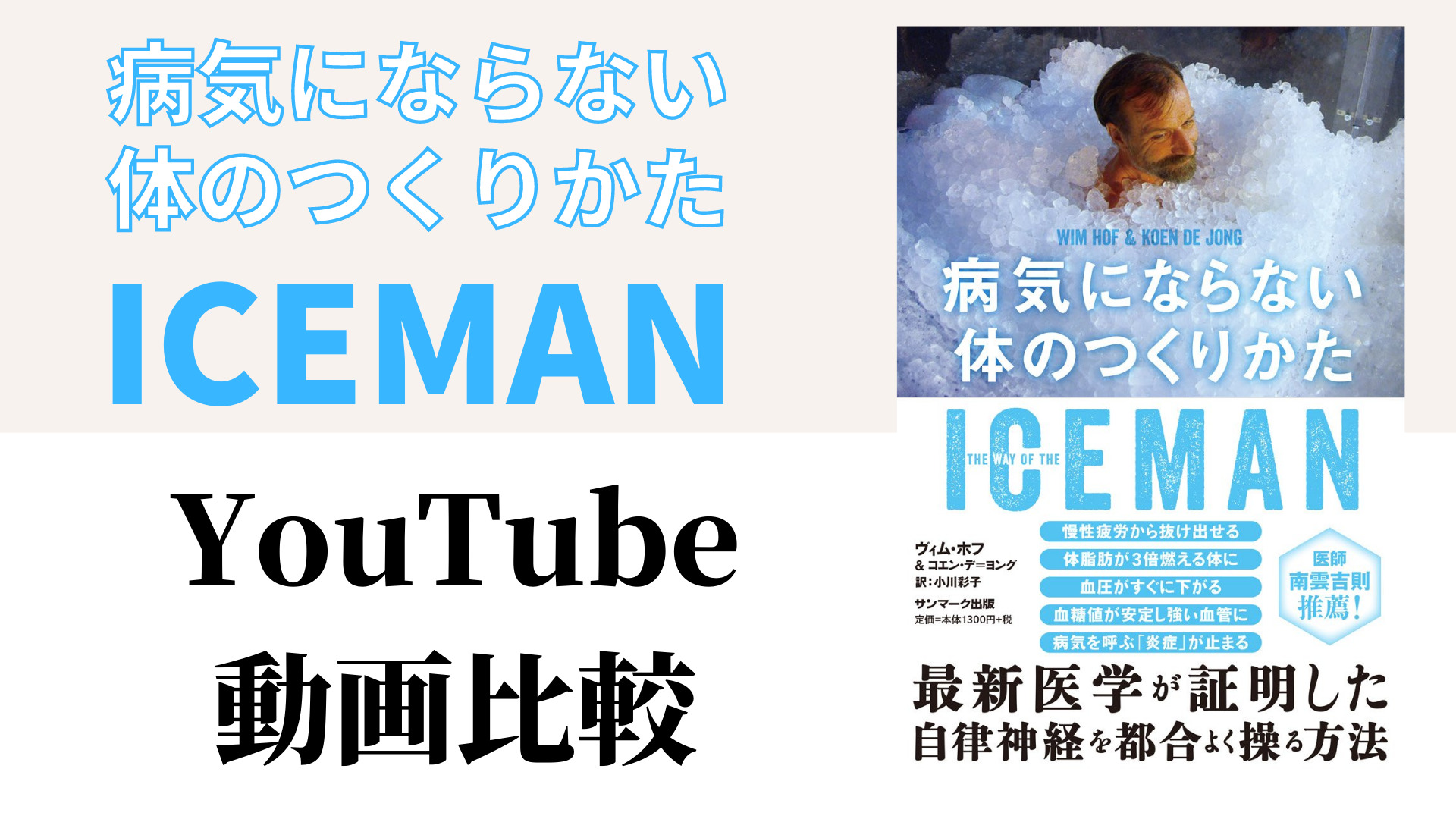 ICEMAN 病気にならない体のつくりかた YouTube動画比較