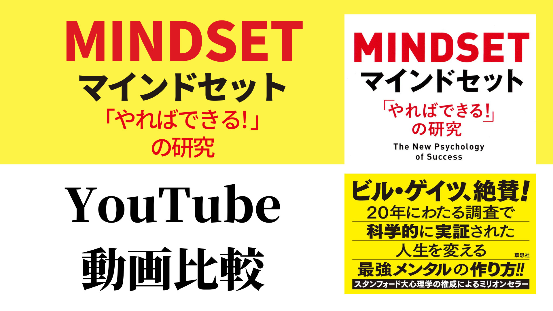 マインドセット「やればできる! 」の研究 YouTube動画比較