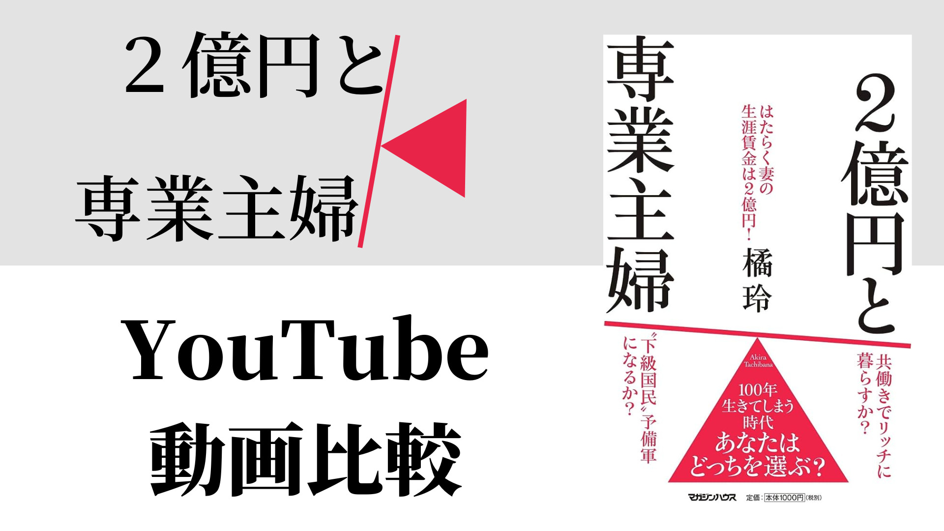 ２億円と専業主婦 YouTube動画比較（スマホ対応）