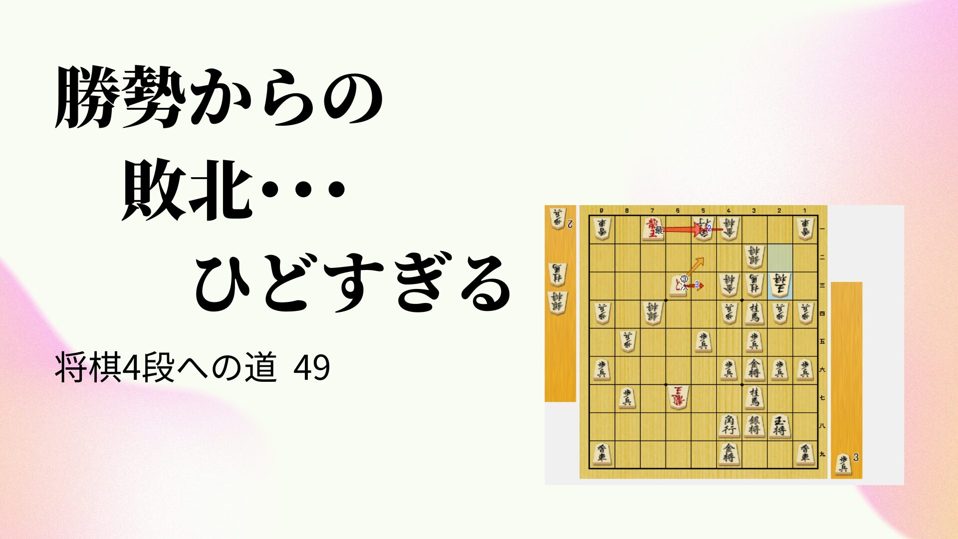 勝勢からの敗北･･･ひどすぎる