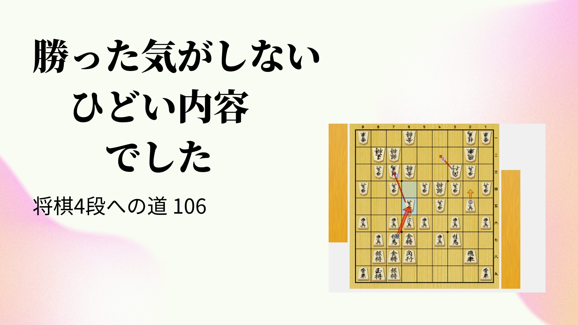 勝った気がしないひどい内容でした