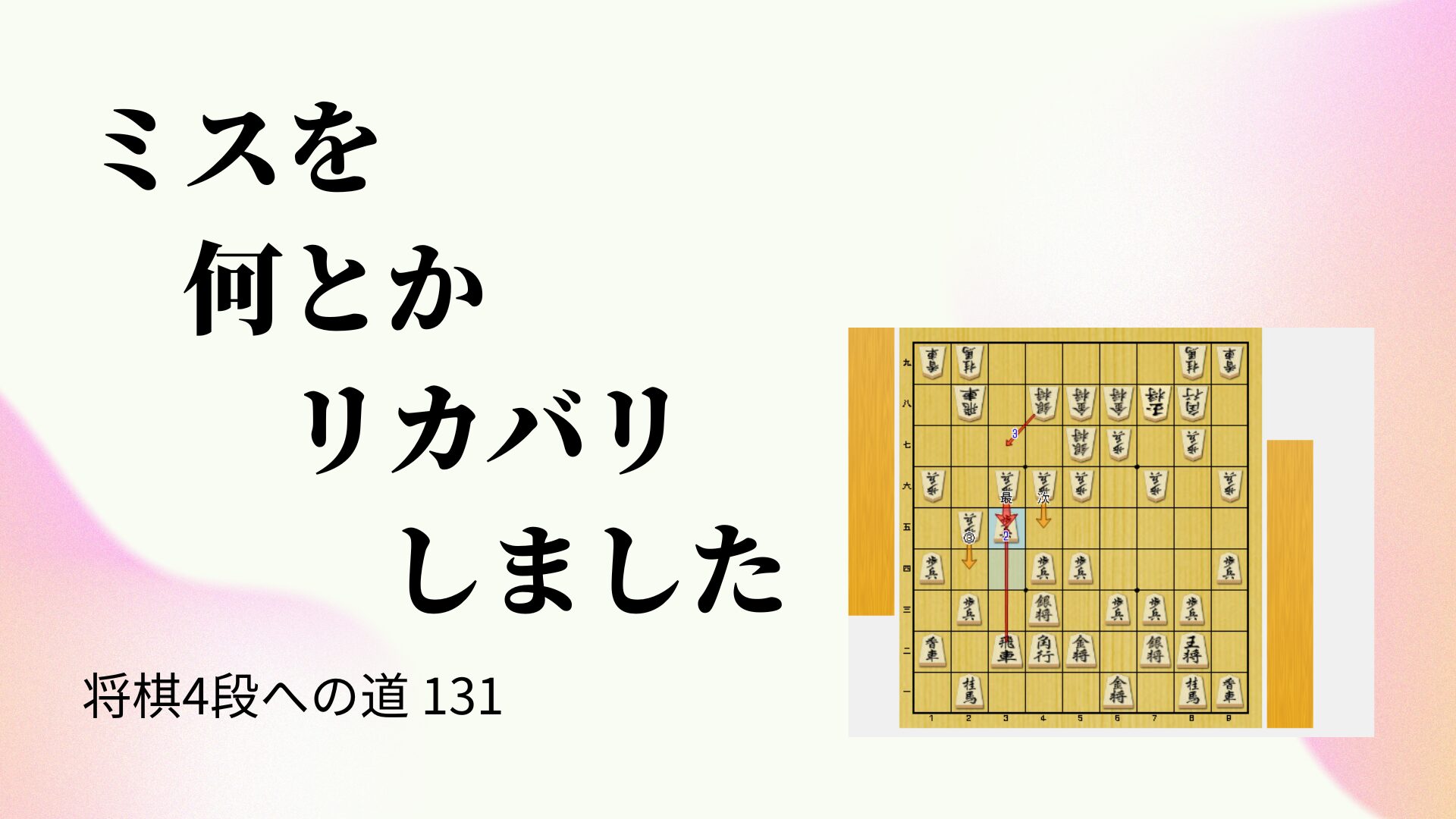 ミスを何とかリカバリしました