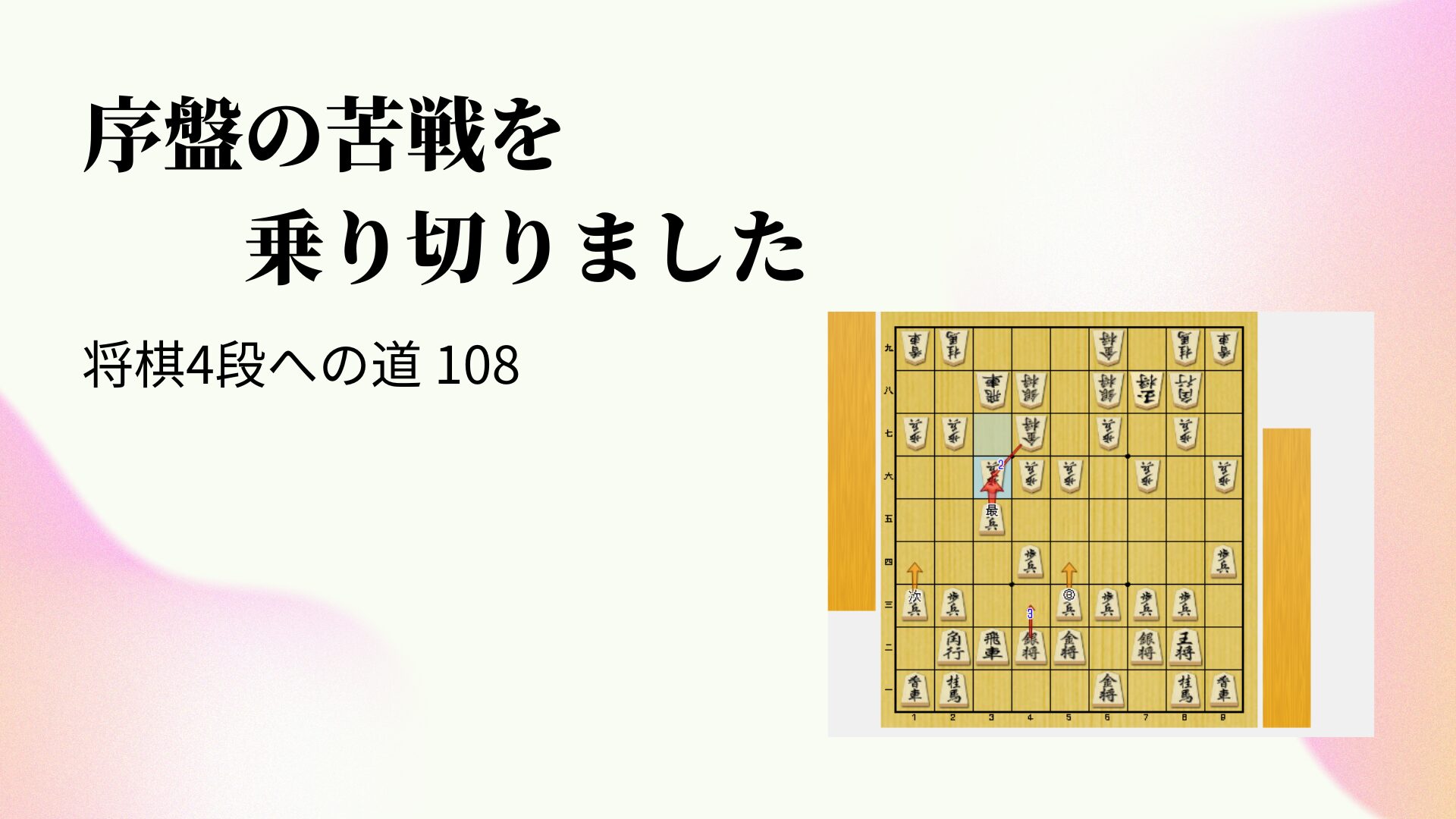 序盤の苦戦を乗り切りました