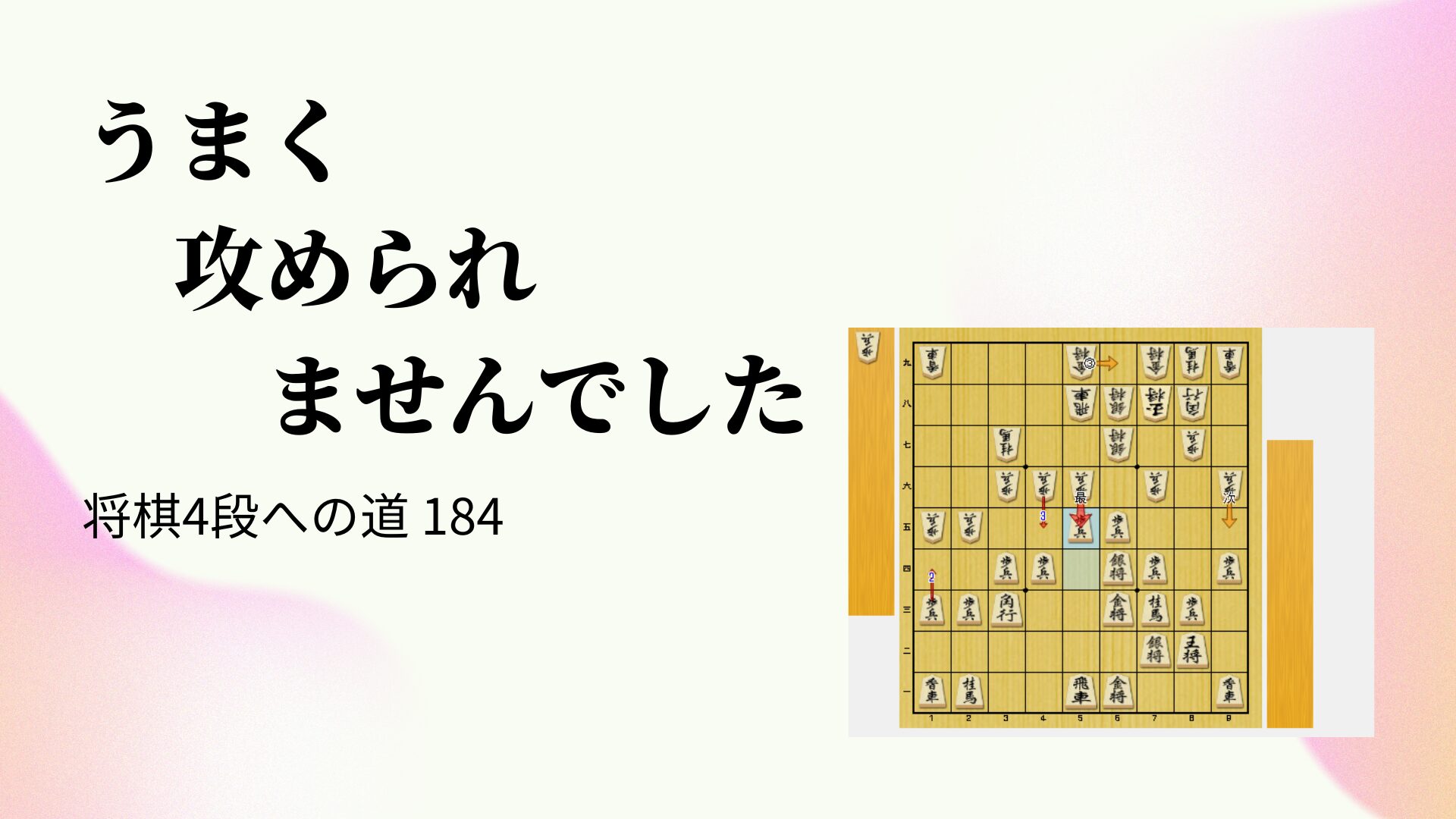 うまく攻められませんでした
