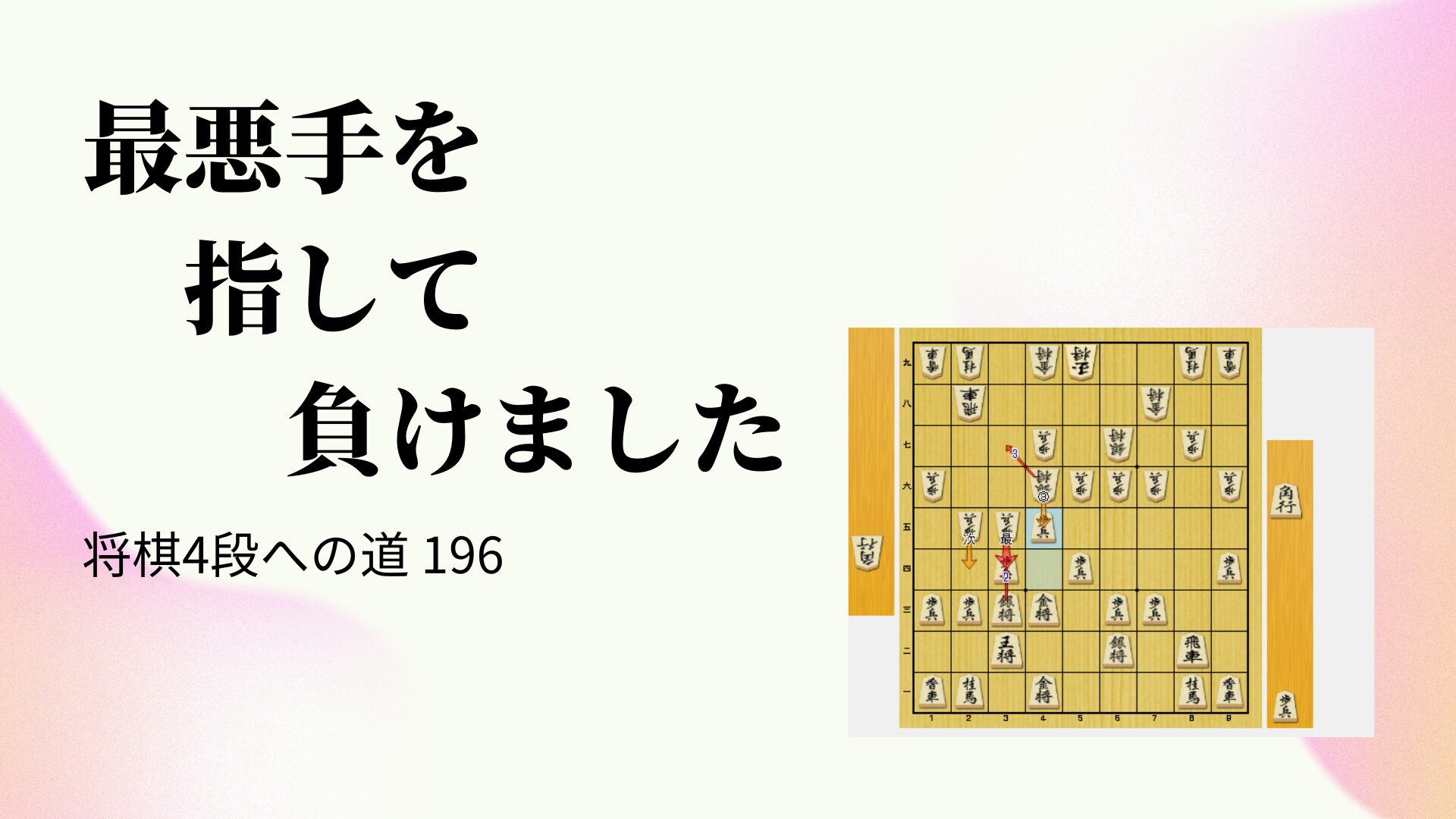 最悪手を指して負けました