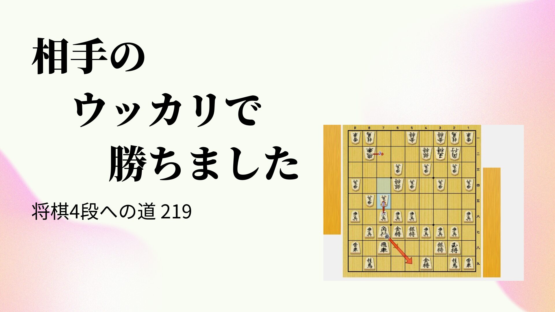 相手のウッカリで勝ちました