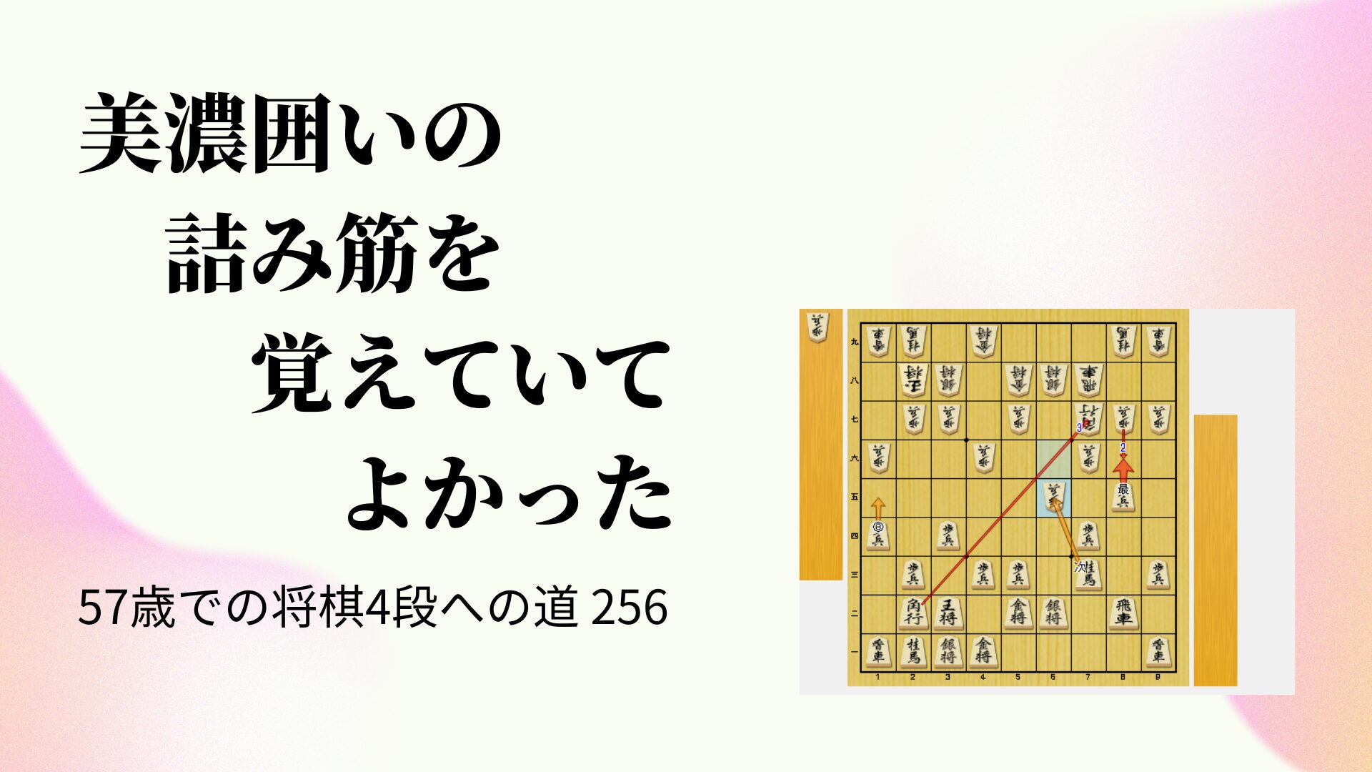 美濃囲いの詰み筋を覚えていてよかった