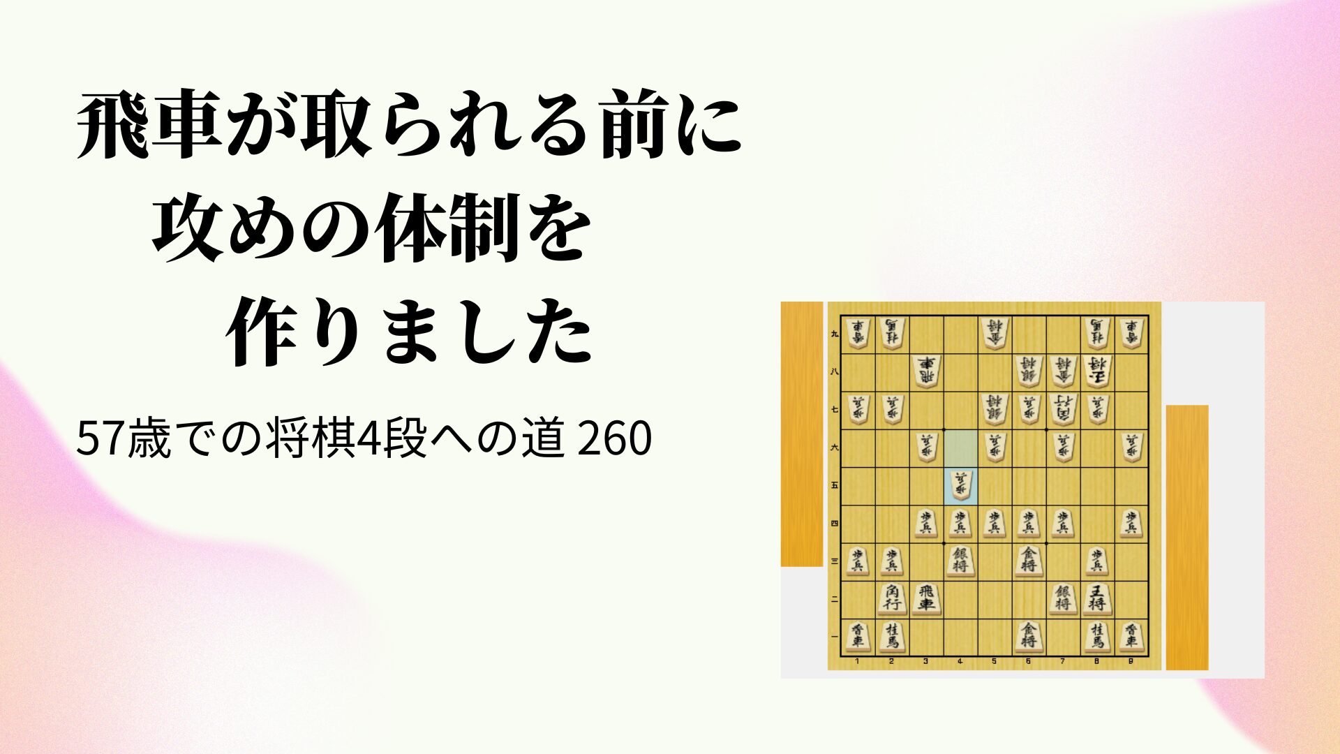 飛車が取られる前に攻めの体制を作りました