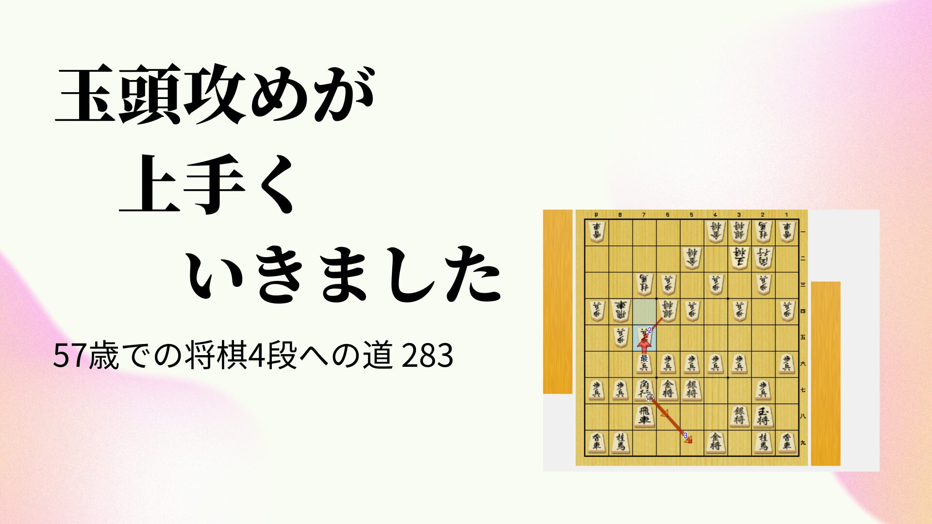 玉頭攻めが上手くいきました