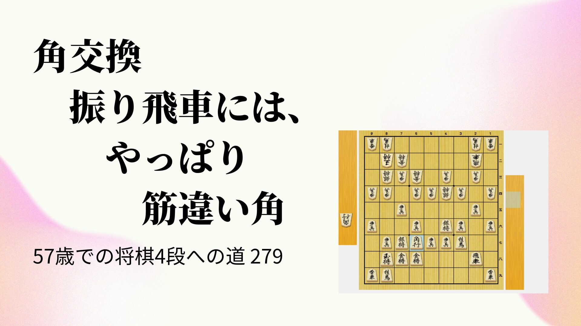 角交換振り飛車には、やっぱり筋違い角