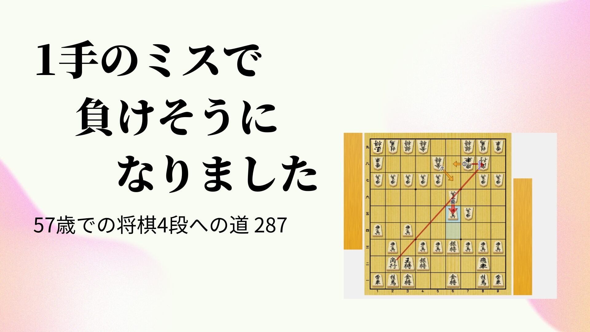 1手のミスで負けそうになりました