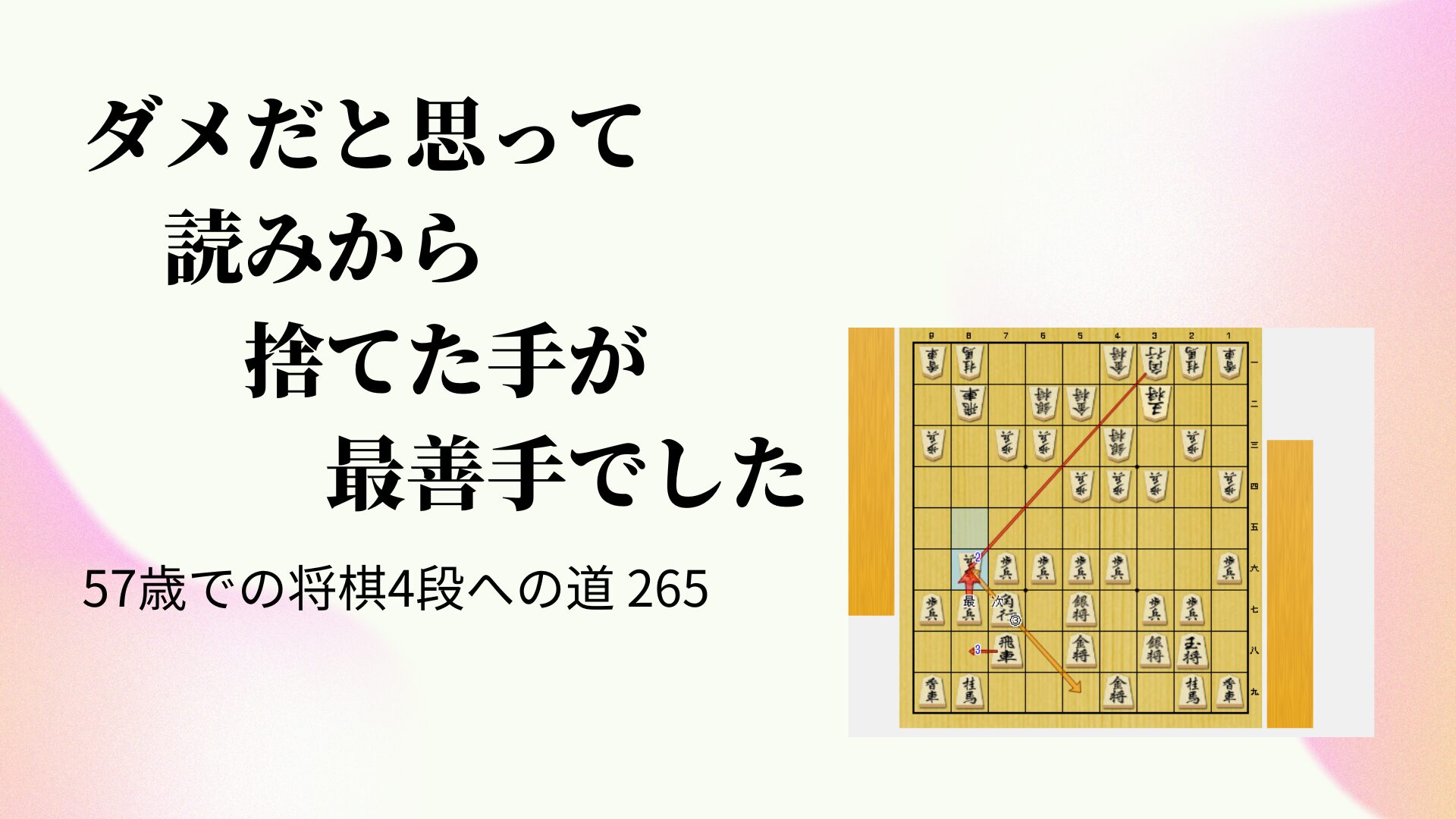 ダメだと思って読みから捨てた手が最善手でした