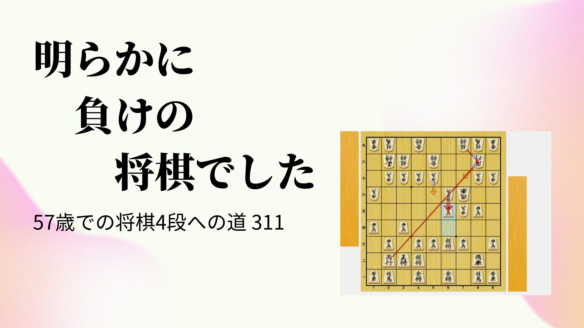 明らかに負けの将棋でした