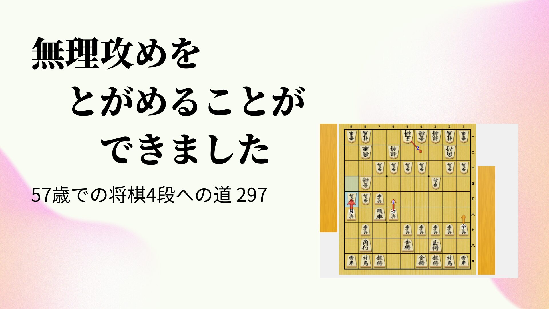 無理攻めをとがめることができました