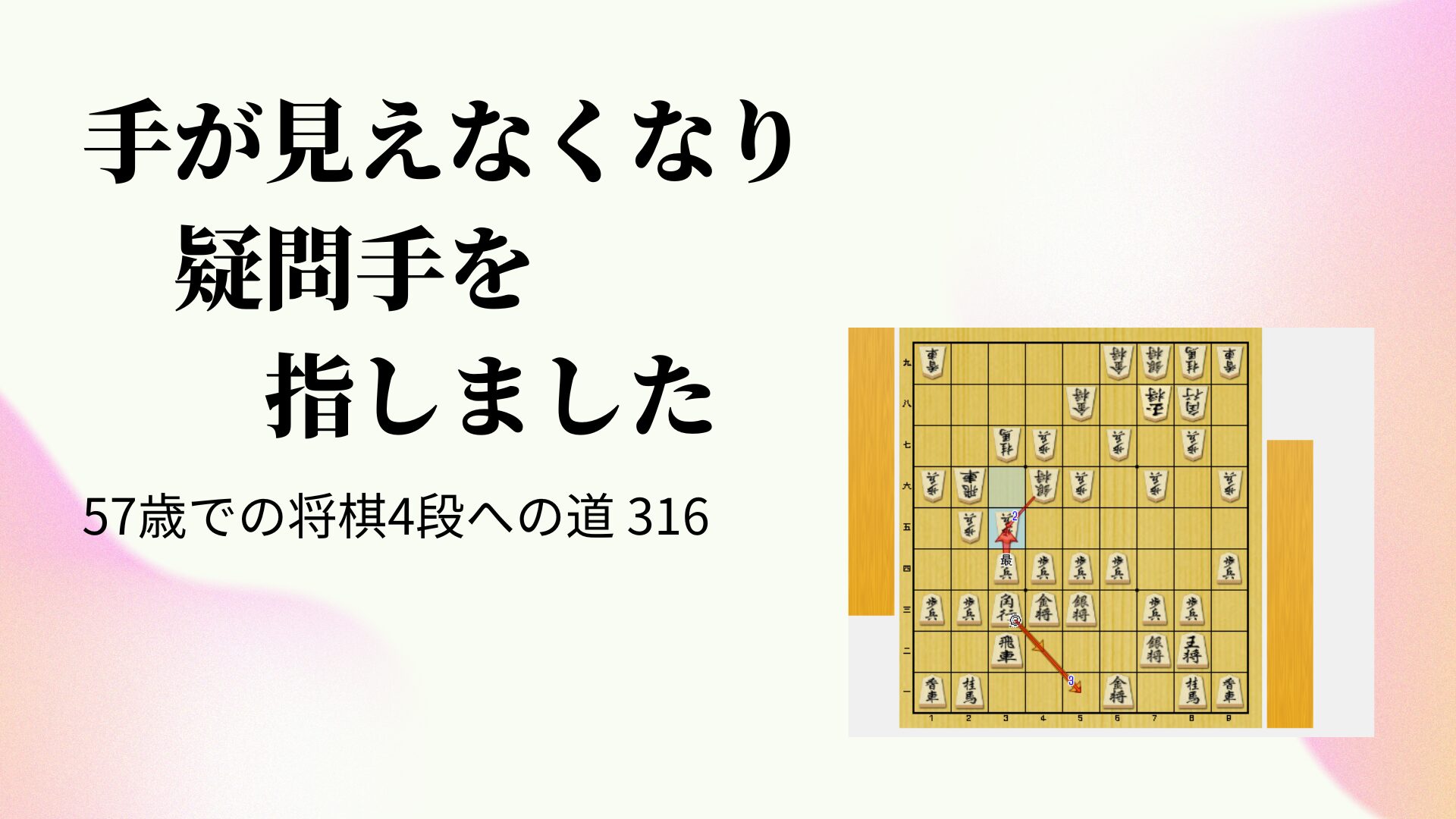 手が見えなくなり疑問手を指しました