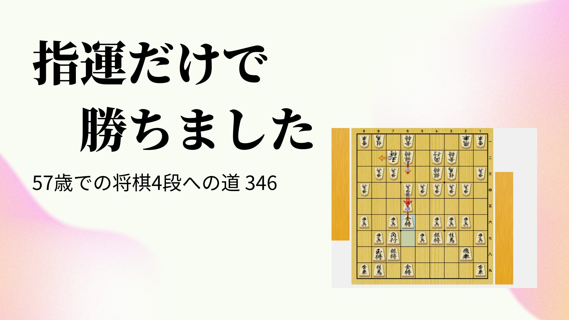 指運だけで勝ちました