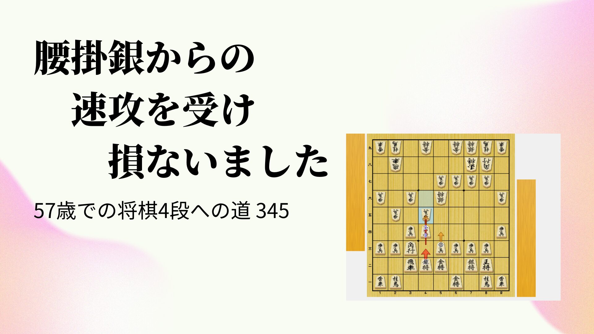 腰掛銀からの速攻を受け損ないました