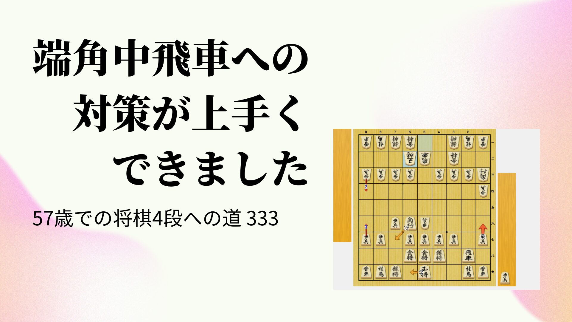 端角中飛車への対策が上手くできました