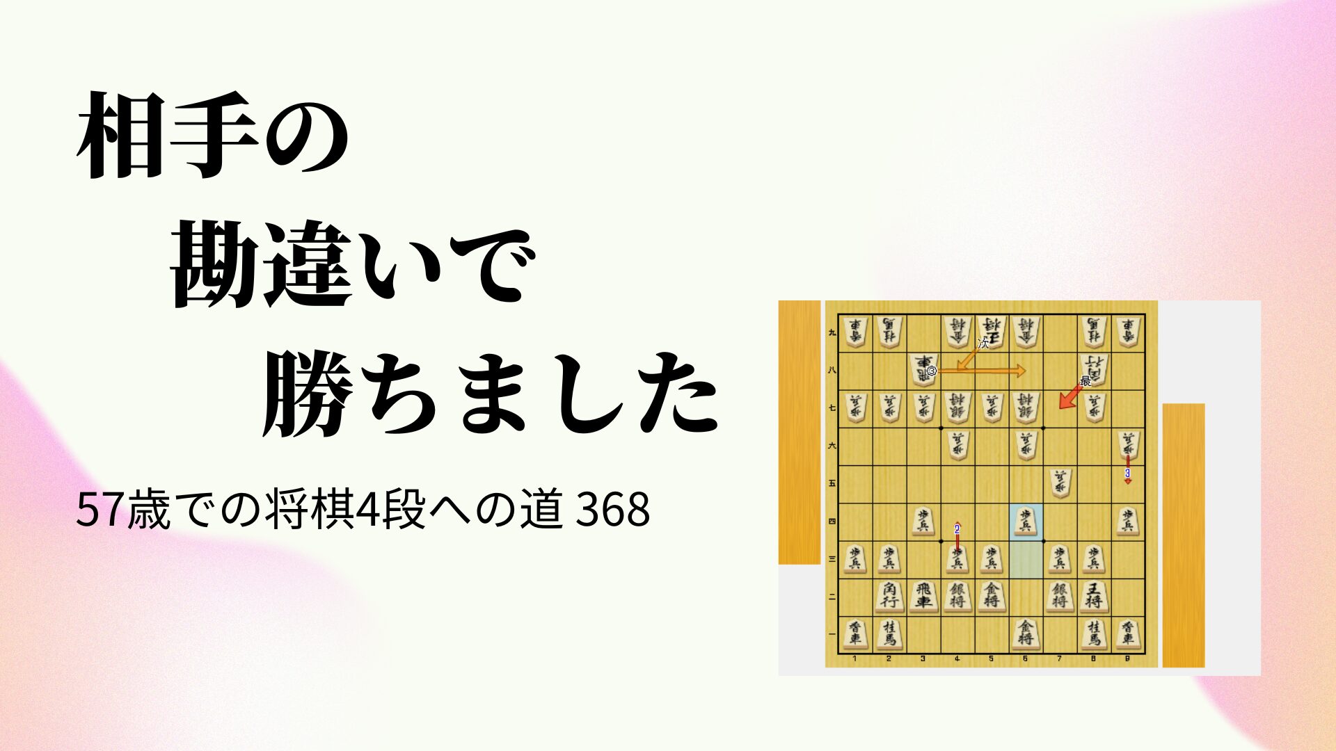 相手の勘違いで勝ちました