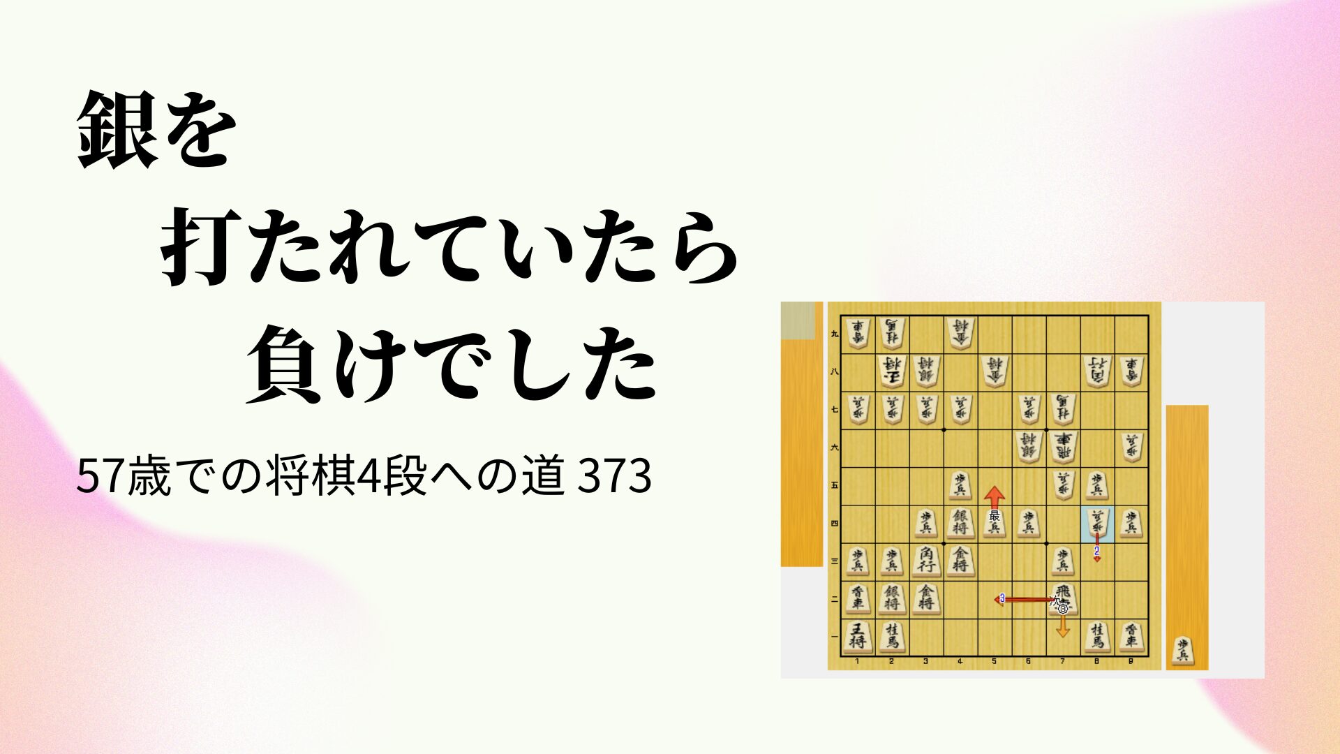 銀を打たれていたら負けでした