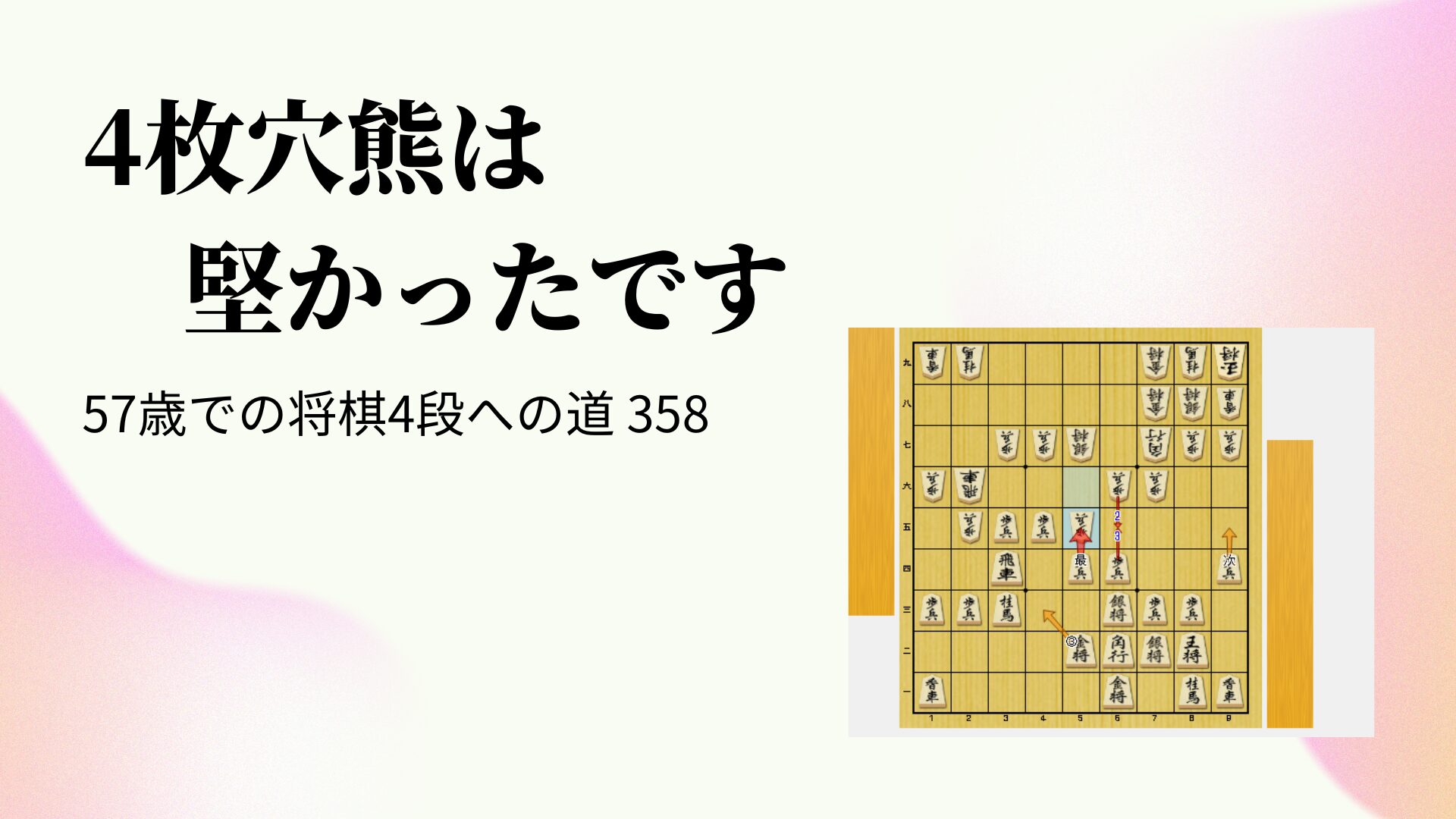 4枚穴熊は堅かったです