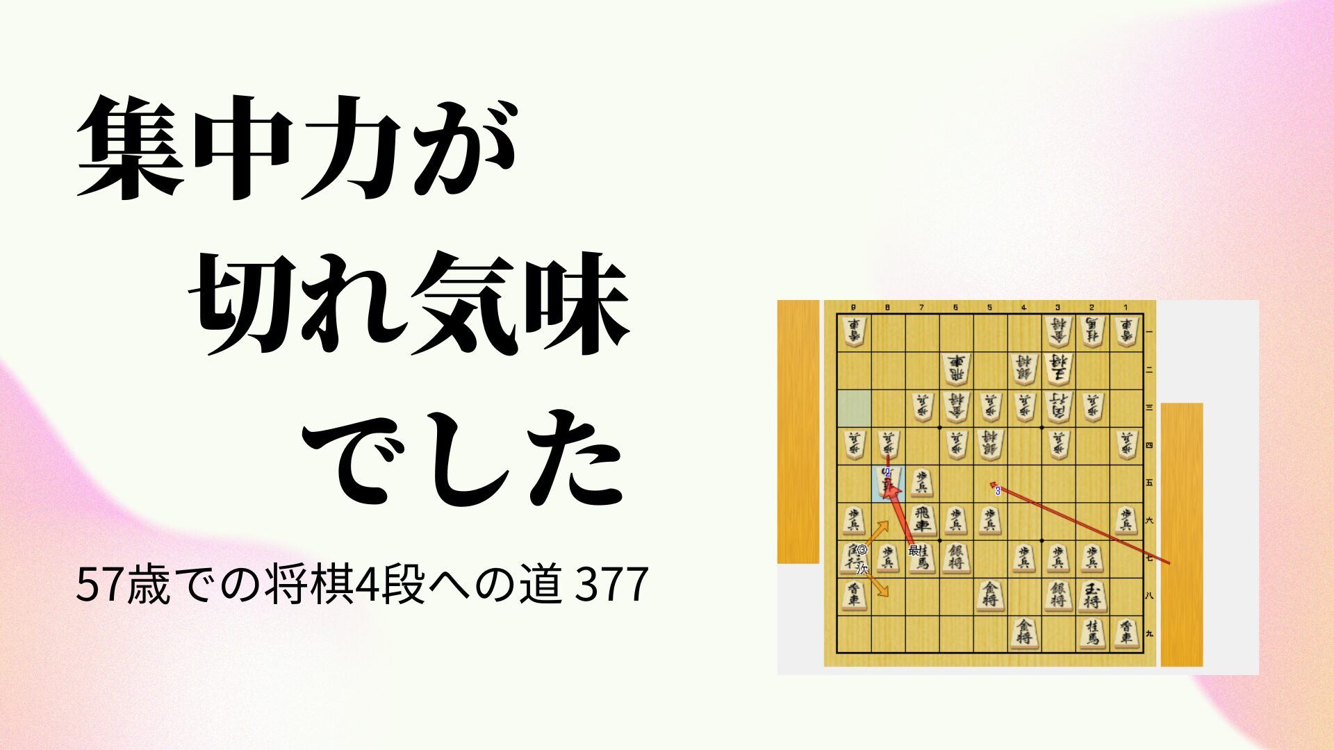 集中力が切れ気味でした