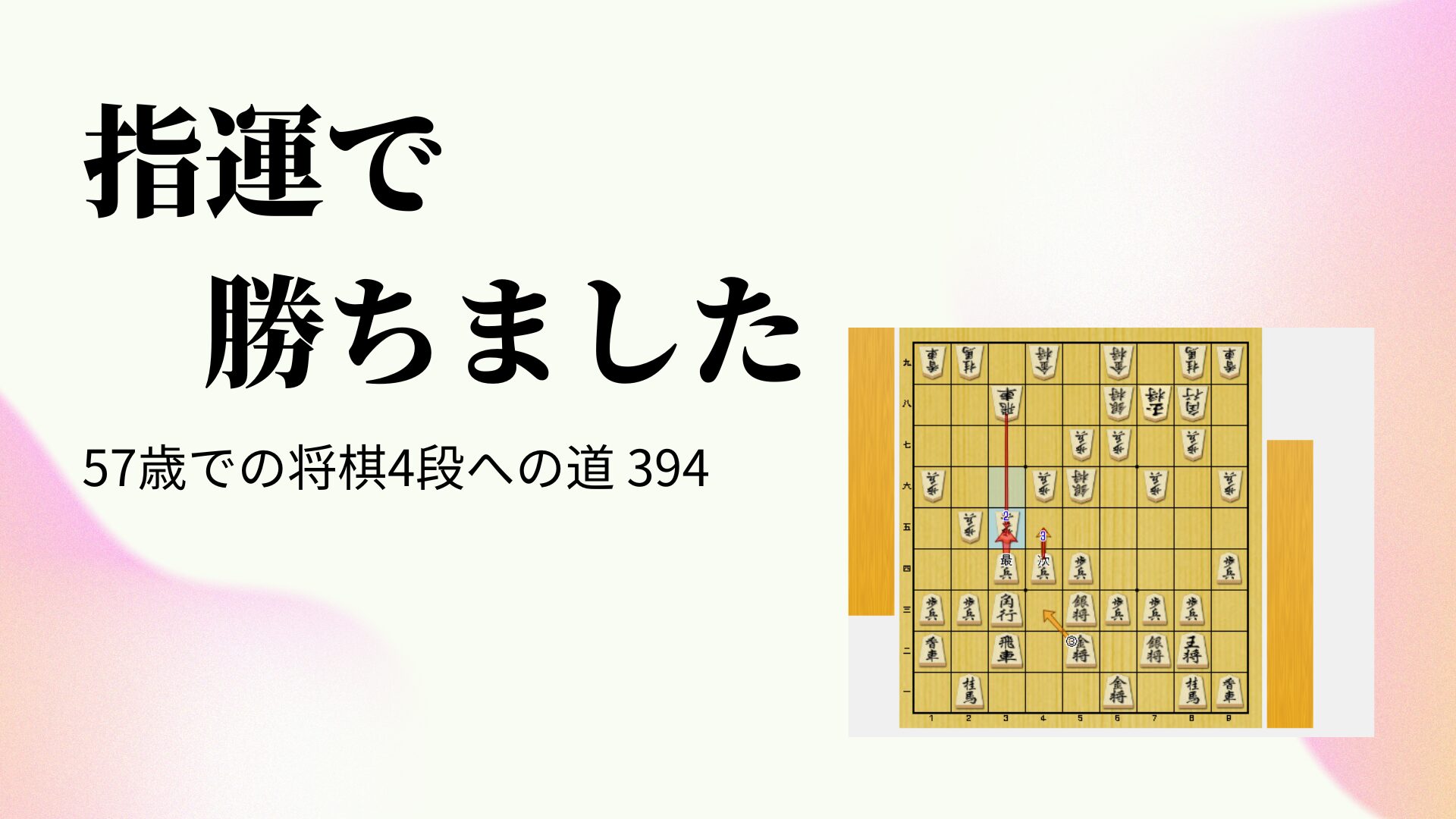 指運で勝ちました