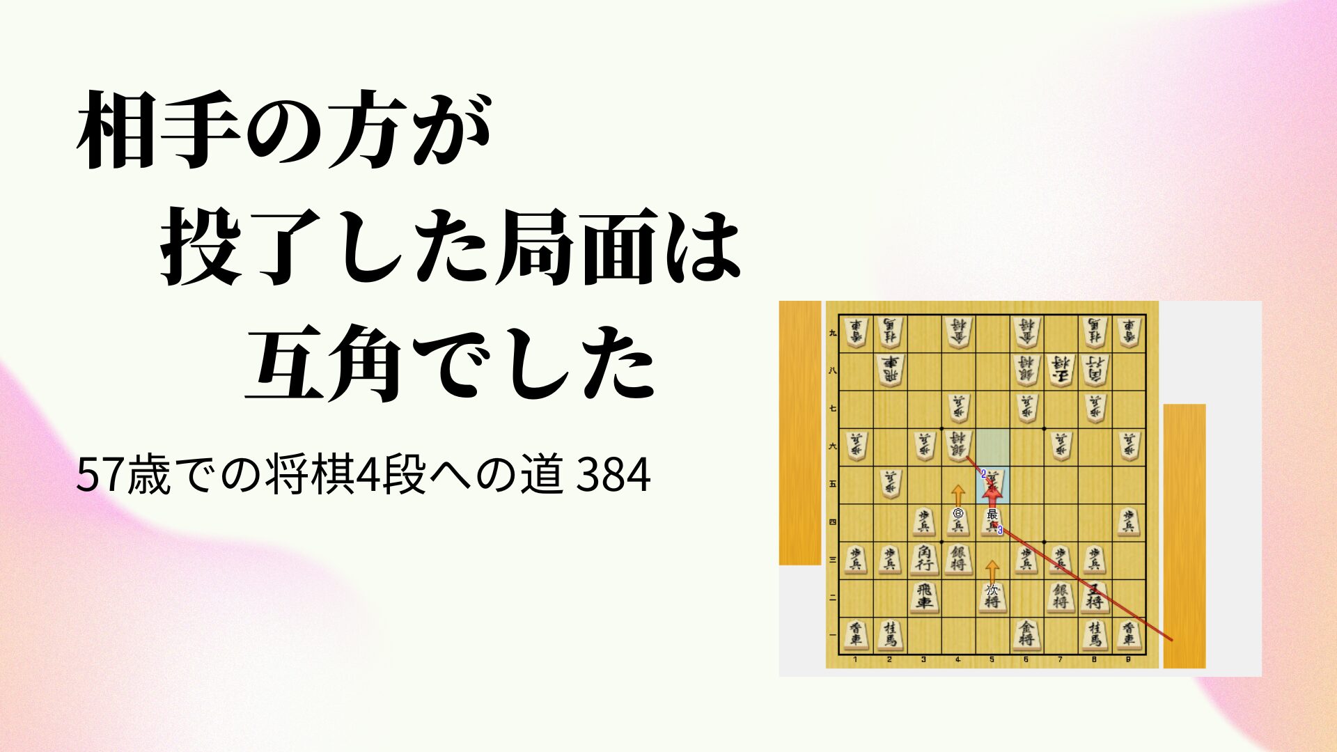 相手の方が投了した局面は互角でした