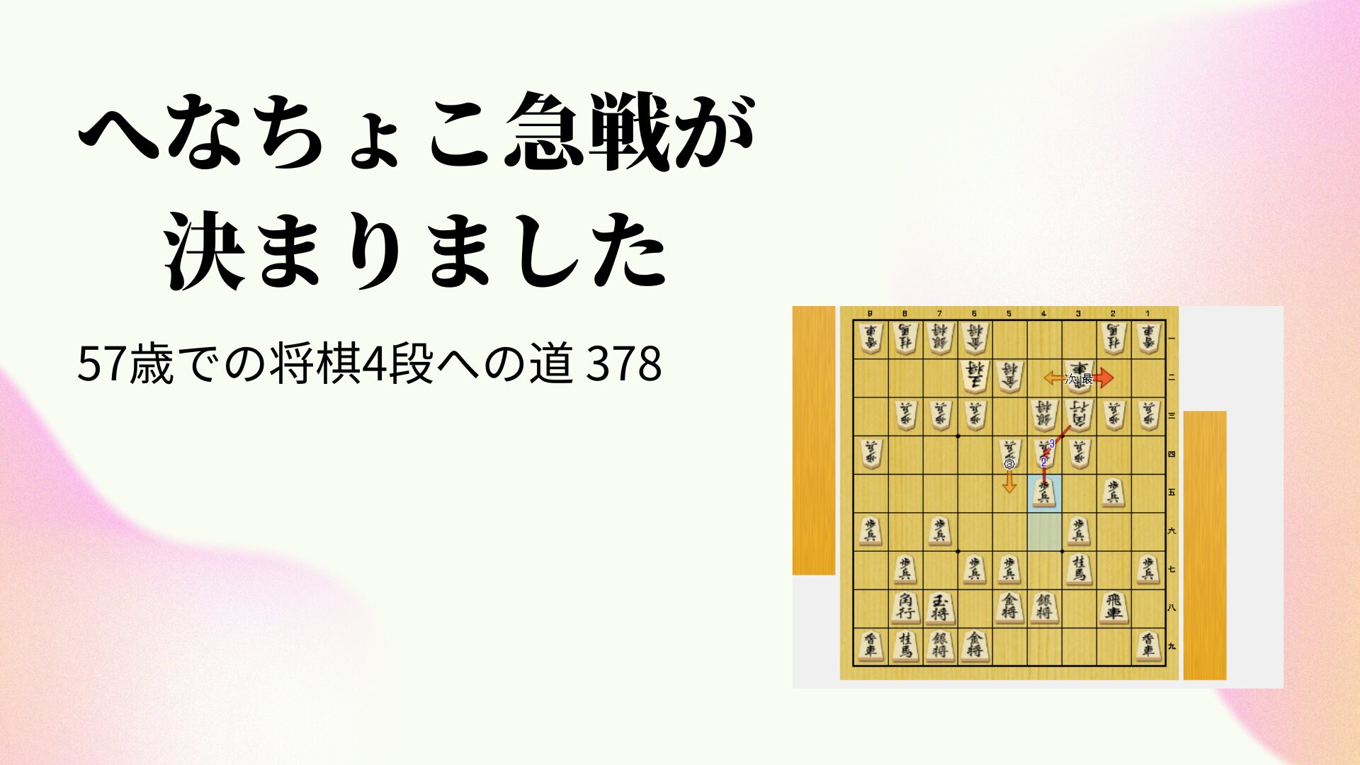 へなちょこ急戦が決まりました