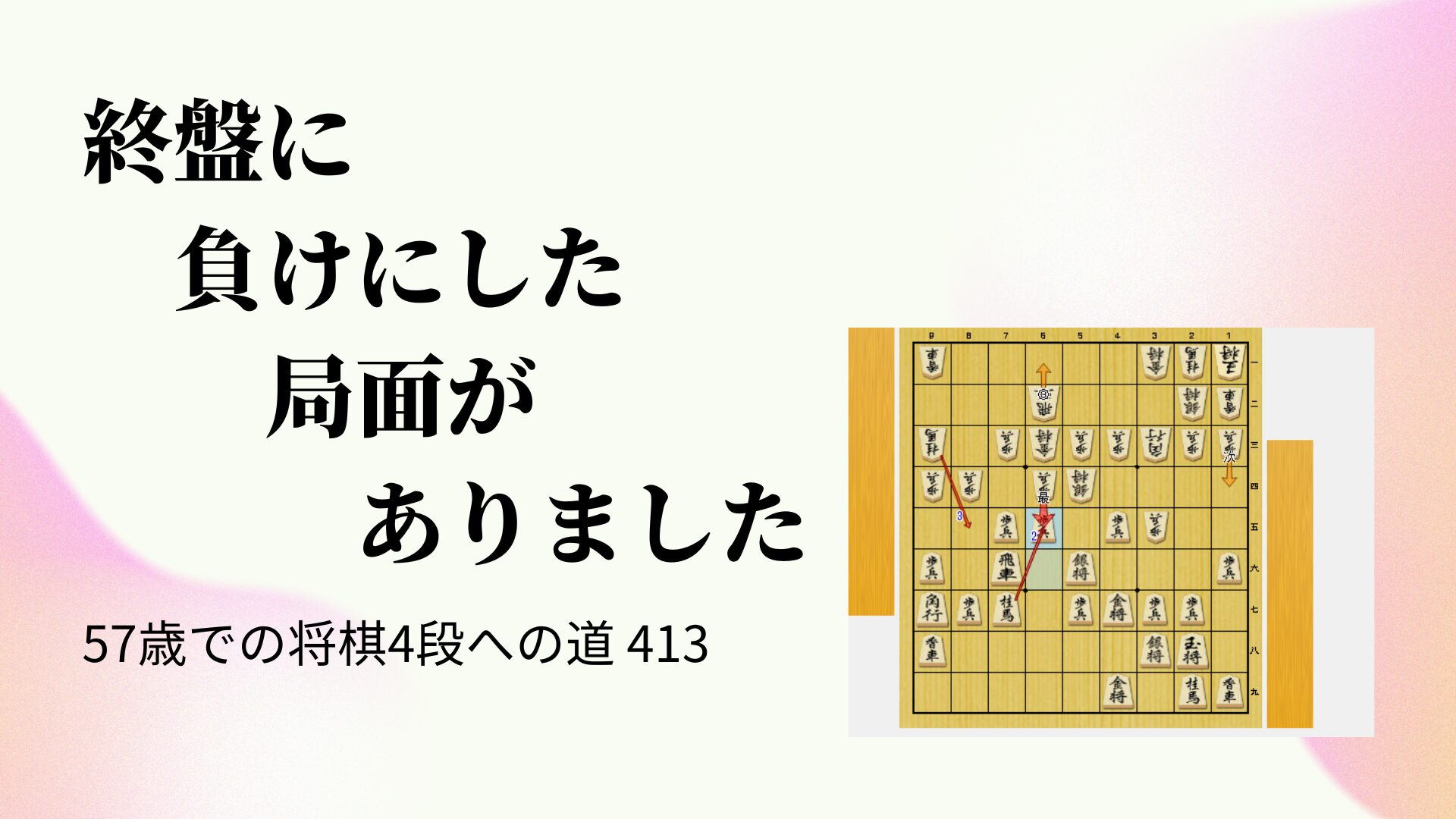終盤に負けにした局面がありました