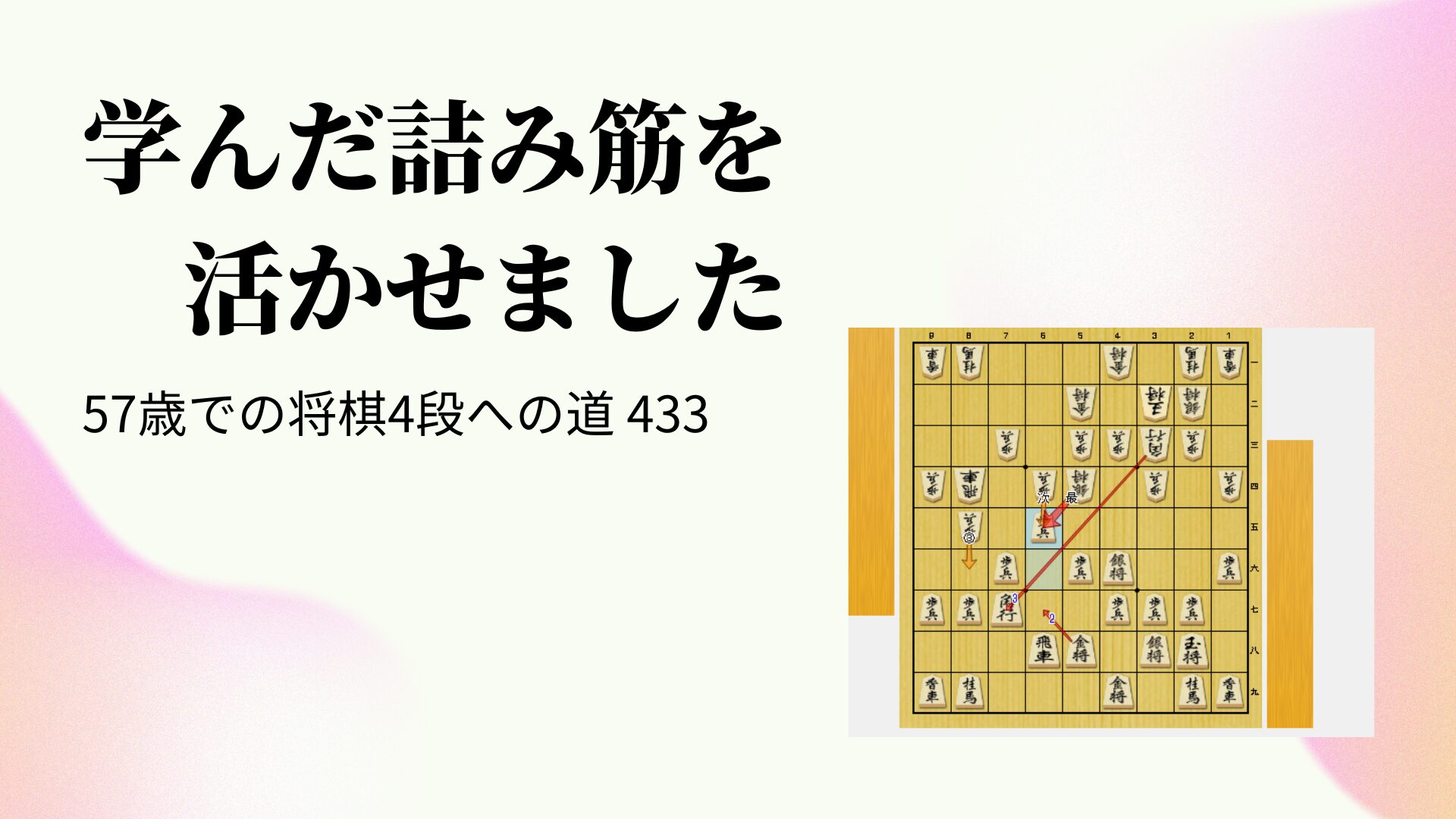 学んだ詰み筋を活かせました
