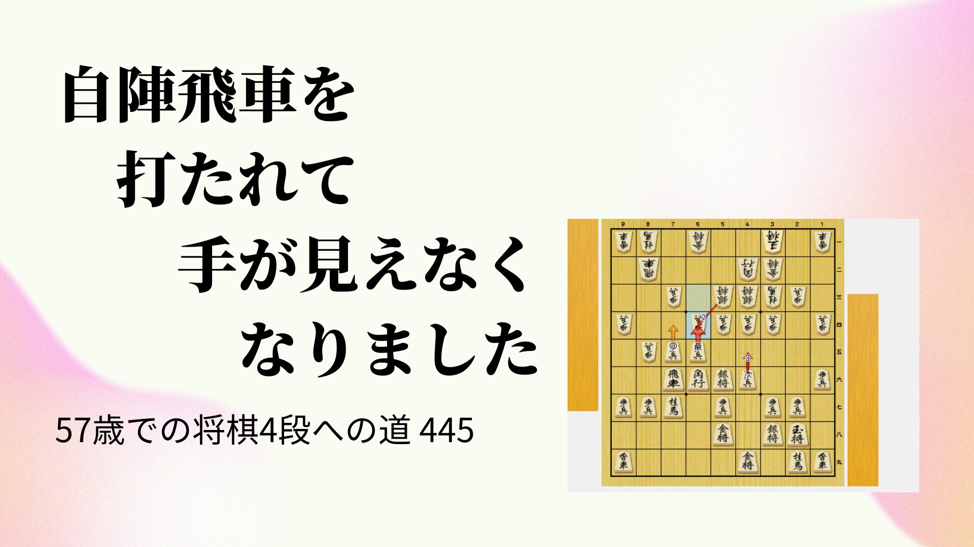 自陣飛車を打たれて手が見えなくなりました