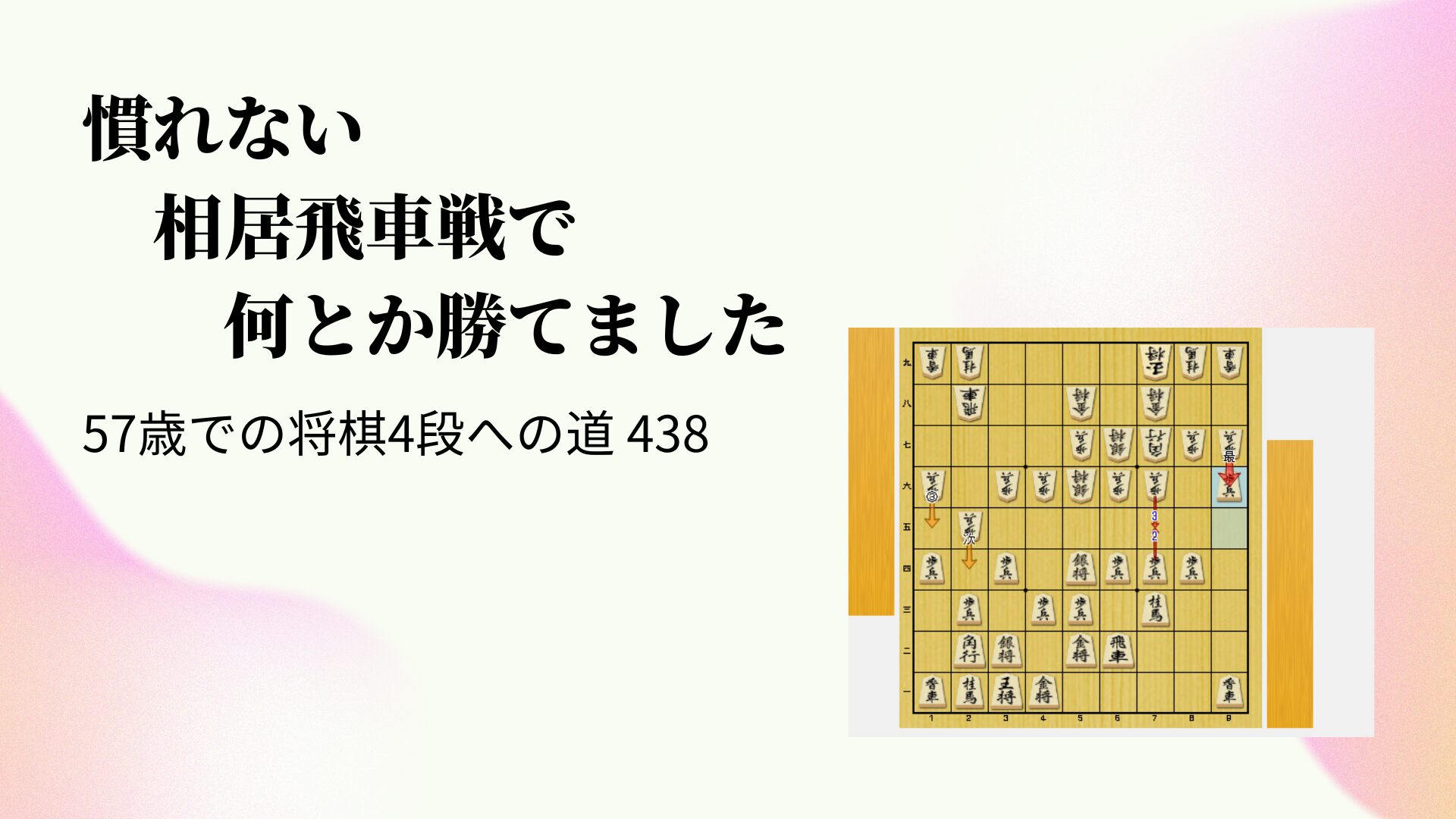 慣れない相居飛車戦で何とか勝てました