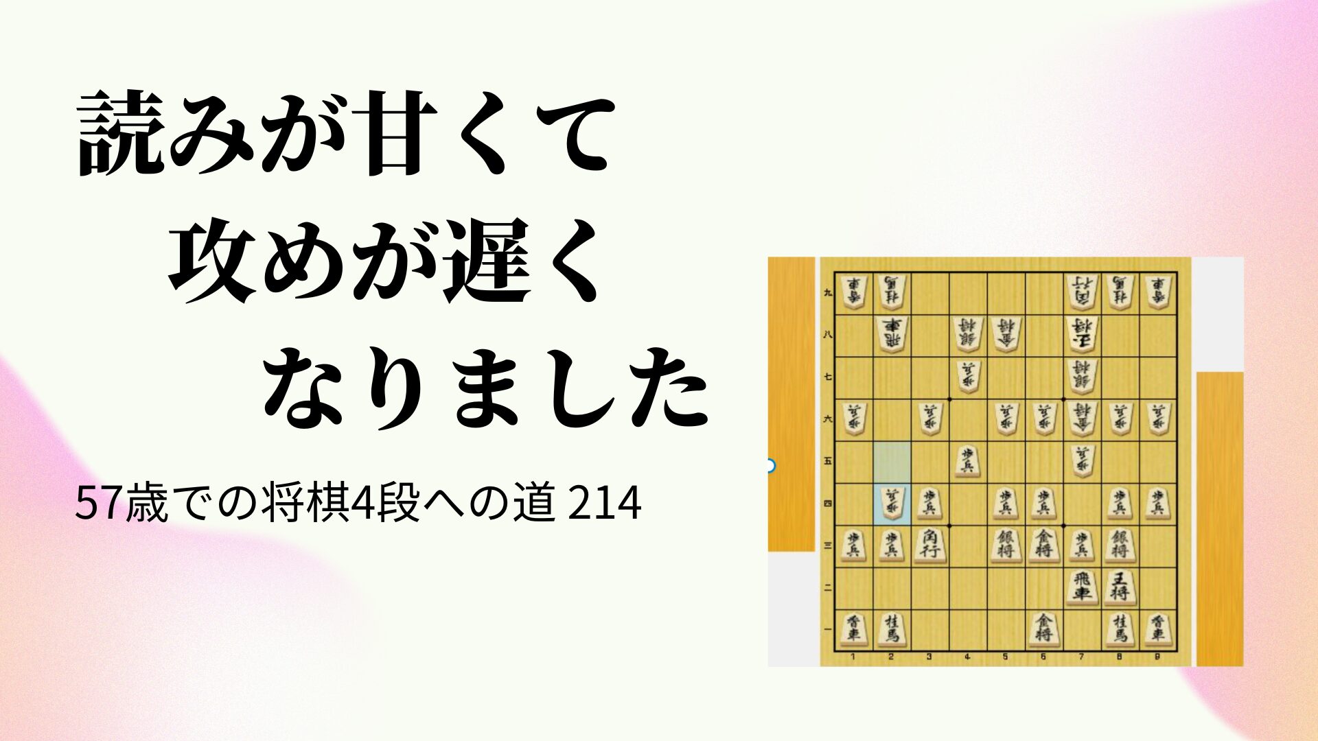読みが甘くて攻めが遅くなりました