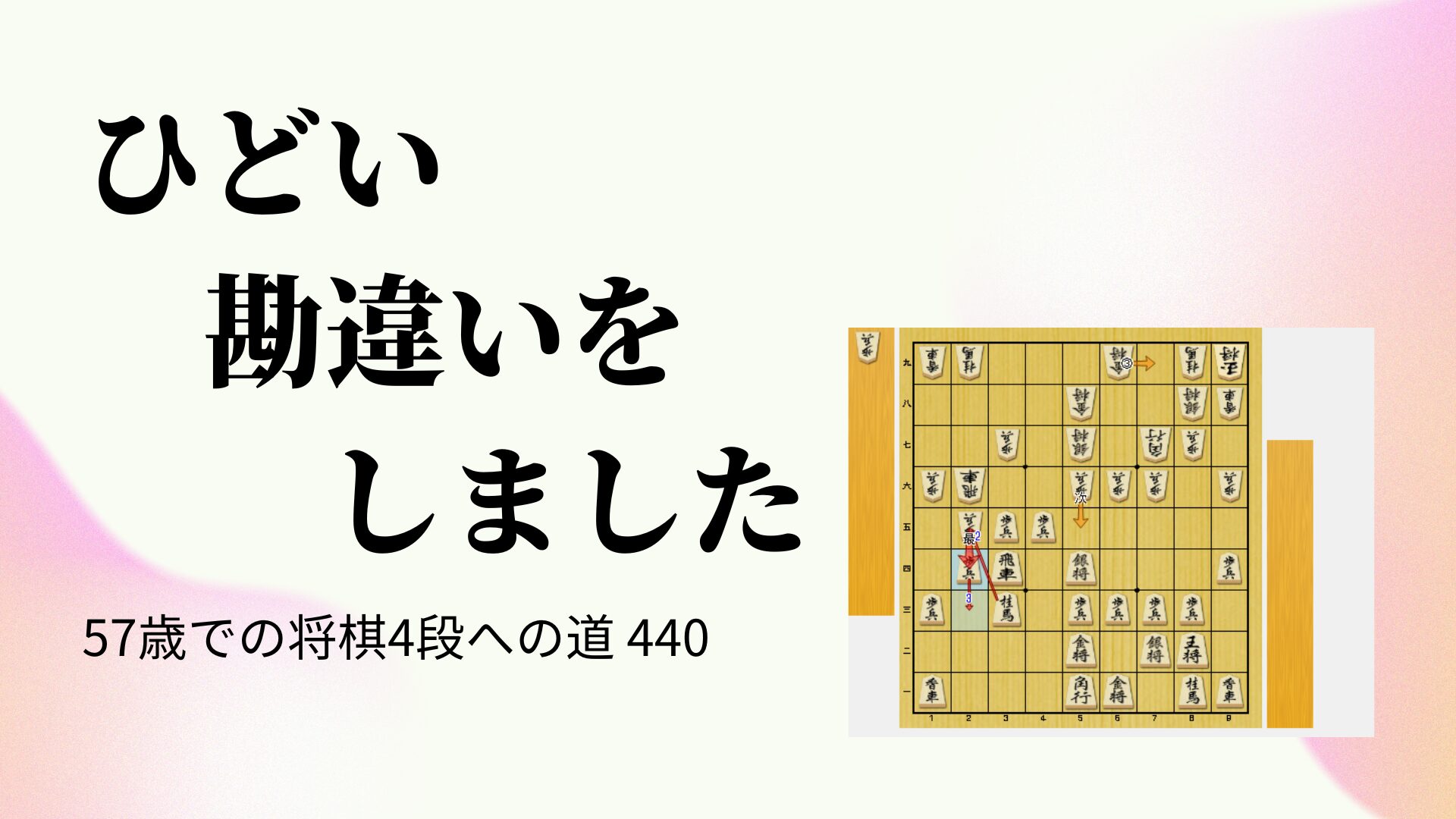 ひどい勘違いをしました