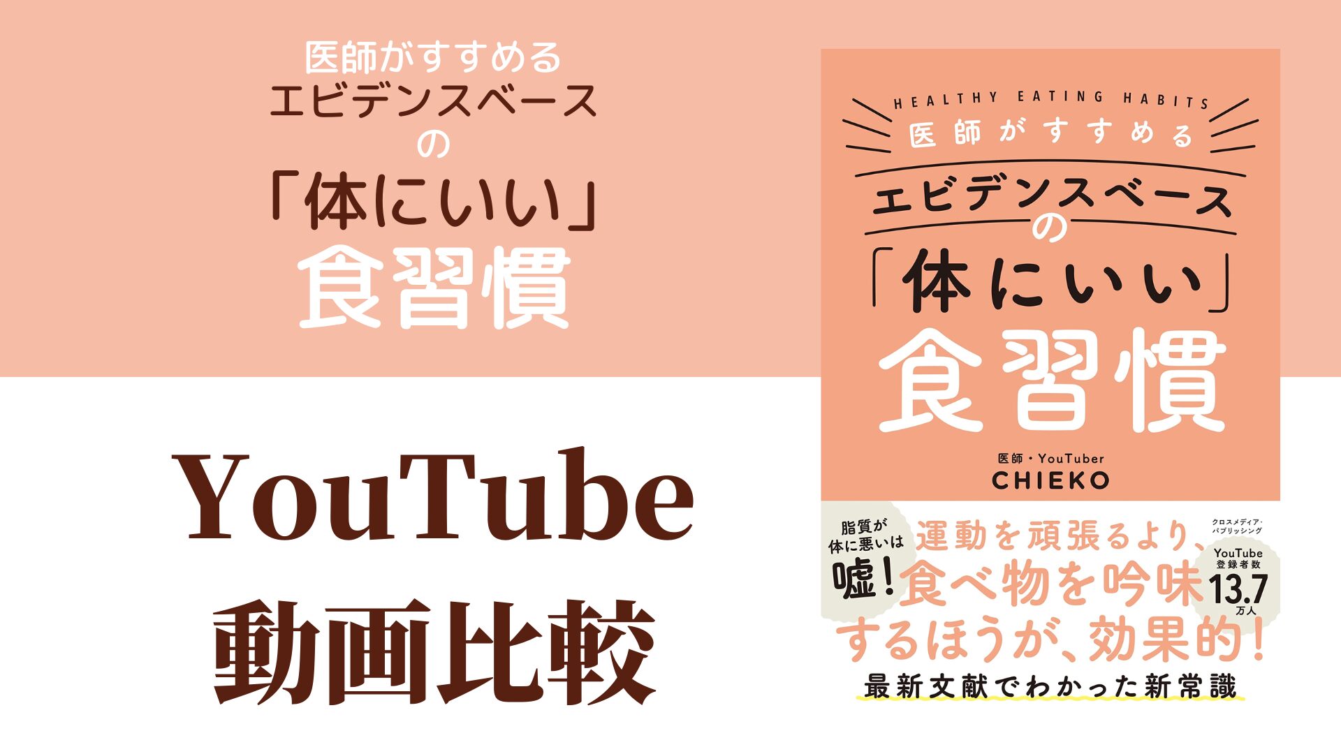 医師がすすめるエビデンスベースの「体にいい」食習慣 YouTube動画比較（スマホ対応）