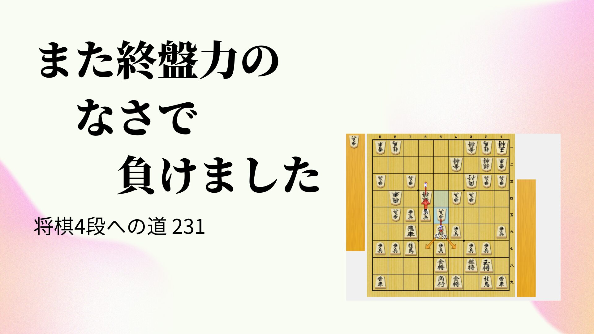 また終盤力のなさで負けました