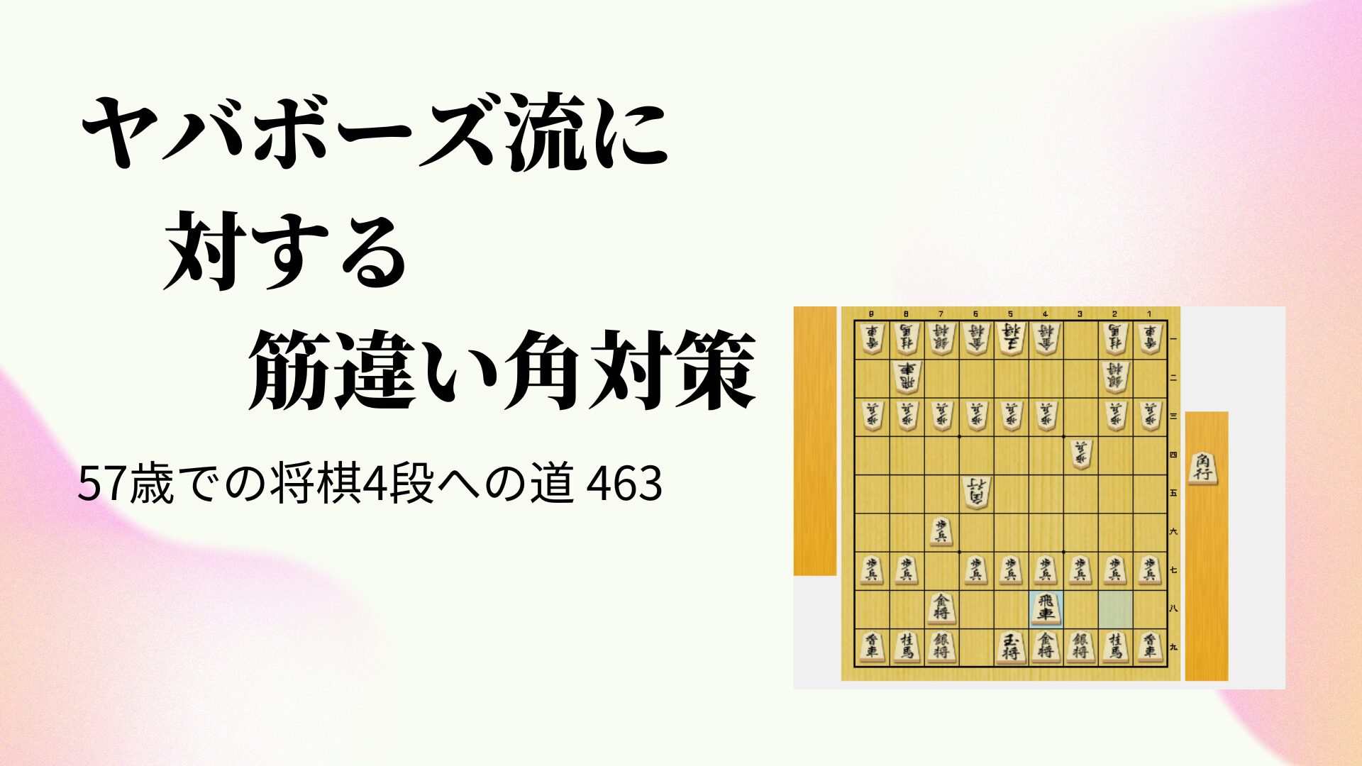 ヤバボーズ流に対する筋違い角対策