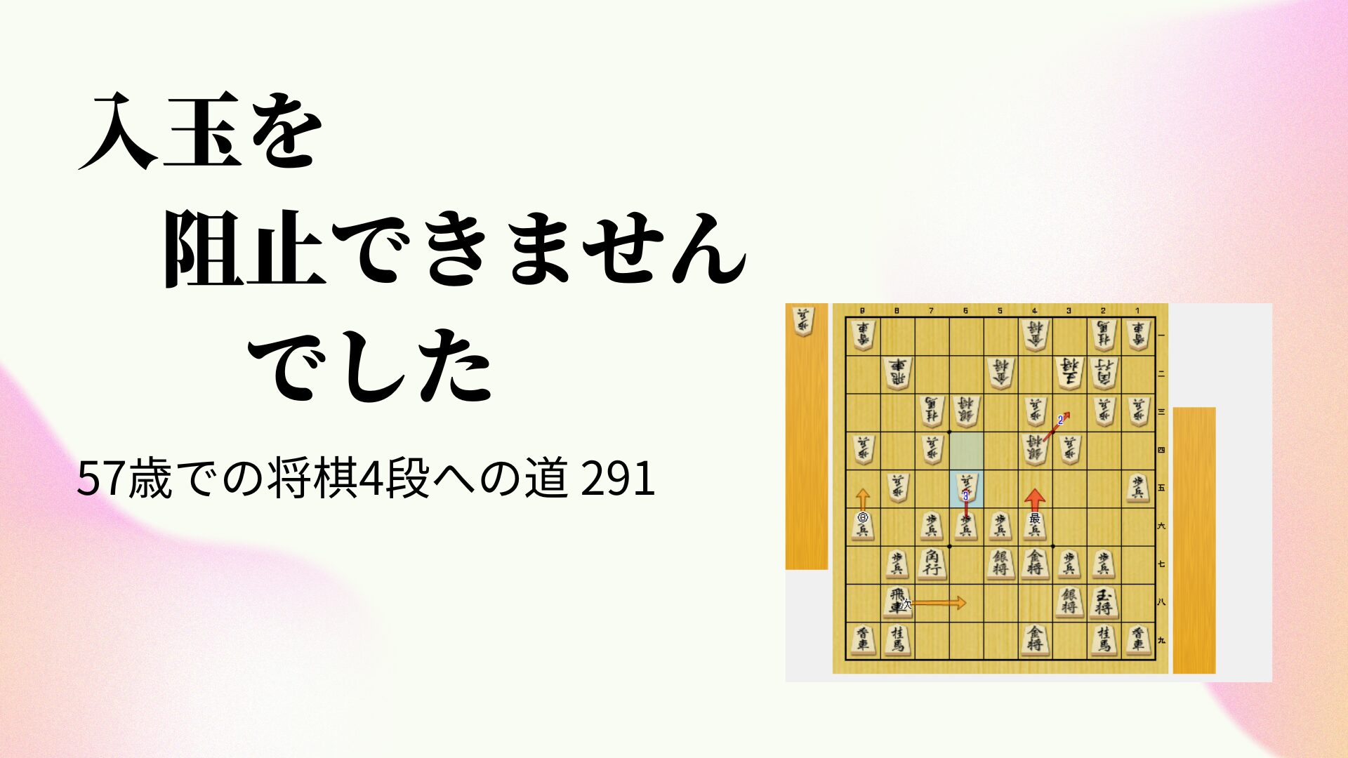 入玉を阻止できませんでした
