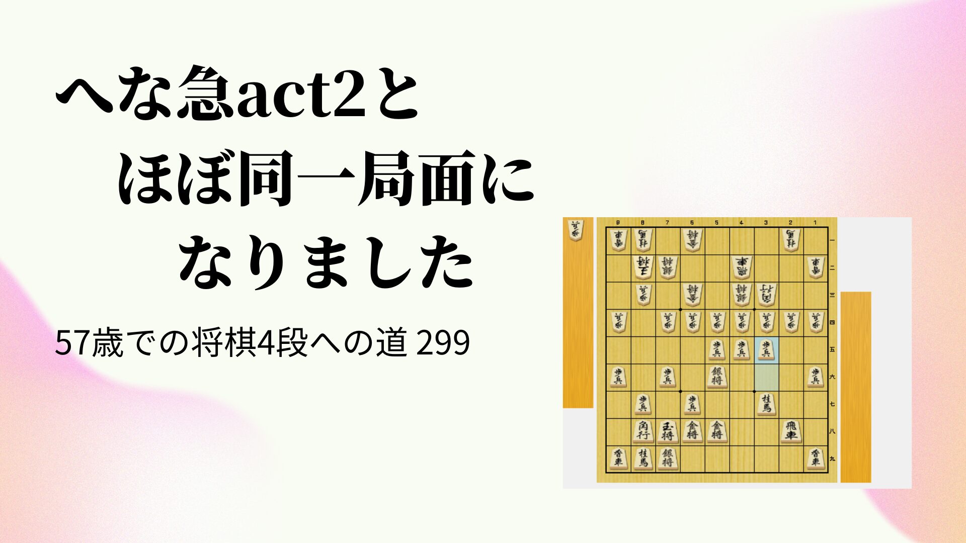 へな急act2とほぼ同一局面になりました