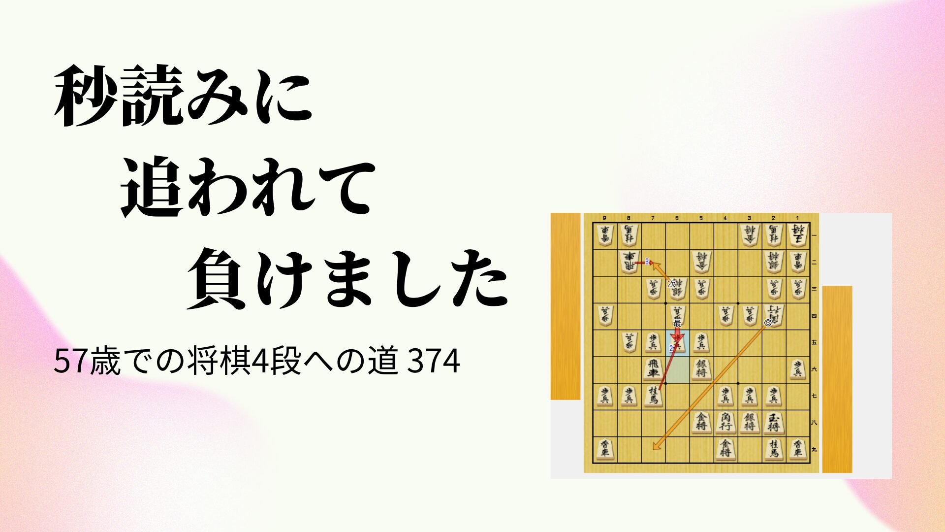 秒読みに追われて負けました