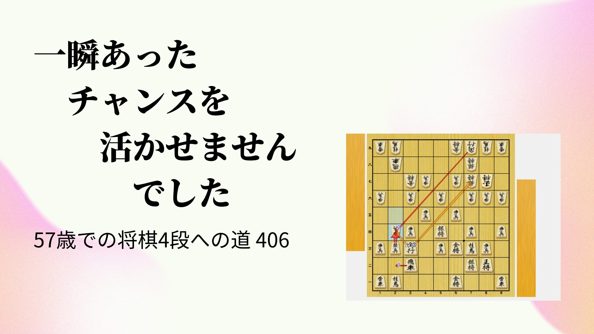 一瞬あったチャンスを活かせませんでした
